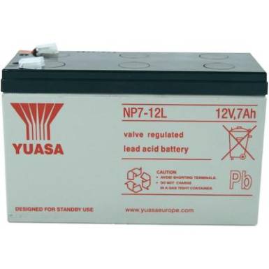 Yuasa zselés ólomakkumulátor, 12V 7Ah, 151x97,5x65mm, NP7-12 L Yuasa zselés ólomakkumulátor, 12V 7Ah, 151x97,5x65mm, NP7-12 L