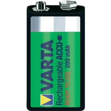 9V NiMh akku, VARTA POWER READY2USE 6LR61, 8,4V 200 mAh 9V NiMh akku, VARTA POWER READY2USE 6LR61, 8,4V 200 mAh