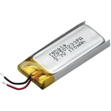 Renata l&iacute;tium-polimer akku 3,7 V, 175 mAh, 35 x 12 x 5,3 mm, ICP501233PA