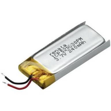 Renata lítium-polimer akku 3,7 V, 250 mAh, 31,5 x 17 x 5,7 mm, ICP521630PM Renata lítium-polimer akku 3,7 V, 250 mAh, 31,5 x 17 x 5,7 mm, ICP521630PM