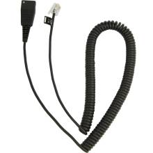 CABLE W/ QD TO RJ10 PLUG SPIRAL CALLMASTER V VI 0.5-2M/PLX A22