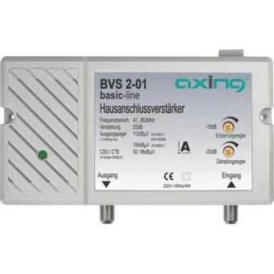 Antennajel erősítő, szabályozható 25 dB Axing BVS 201 Antennajel erősítő, szabályozható 25 dB Axing BVS 201