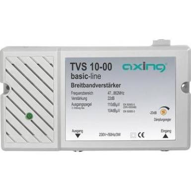 Antenna jelerősítő, szélessávú 47 - 862 MHz-ig +30 dB Axing TVS 10 Antenna jelerősítő, szélessávú 47 - 862 MHz-ig +30 dB Axing TVS 10