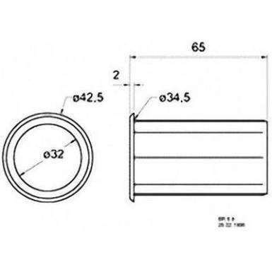 Bass reflexcső Ø 35 mm x 68 mm Bass reflexcső Ø 35 mm x 68 mm