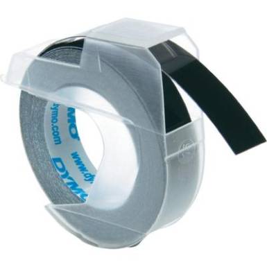 Feliratozó szalag, fekete, felirat színe fehér, 9 mm, 3 m Feliratozó szalag, fekete, felirat színe fehér, 9 mm, 3 m