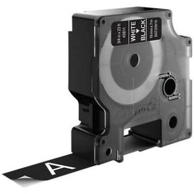 Dymo feliratoz&oacute; szalagok, D1, 45811, fekete/feh&eacute;r, 19x7, S0720910