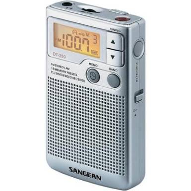 Sangean DT-250 digit&aacute;lis, szint&eacute;zeres zsebr&aacute;di&oacute;