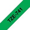Feliratozó szalag Brother TZe-741 Szalagszín: Zöld Szövegszín:Fekete 18 mm 8 m