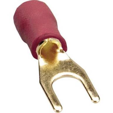 Félig szigetelt, aranyozott villás kábelsaru Ø 1,5/1,5 mm², piros, 10 db, Sinus Live Félig szigetelt, aranyozott villás kábelsaru Ø 1,5/1,5 mm², piros, 10 db, Sinus Live