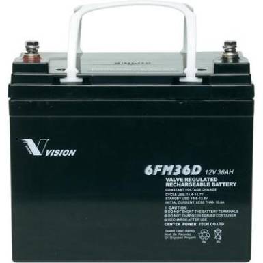 &Oacute;lomakku 12 V 36 Ah Vision Akkus 6FM36DX, Vision 6FM36DX &Oacute;lomzsel&eacute;s (AGM) 195 x 155 x 130 mm ,Ciklus&aacute;ll&oacute;