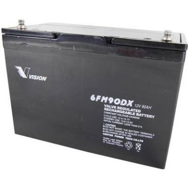 Ólomakku 12 V 90 Ah Vision Akkus 6FM90DX, Vision 6FM90DX Ólomzselés (AGM) 306 x 215 x 169 mm ,Ciklusálló Ólomakku 12 V 90 Ah Vision Akkus 6FM90DX, Vision 6FM90DX Ólomzselés (AGM) 306 x 215 x 169 mm ,Ciklusálló
