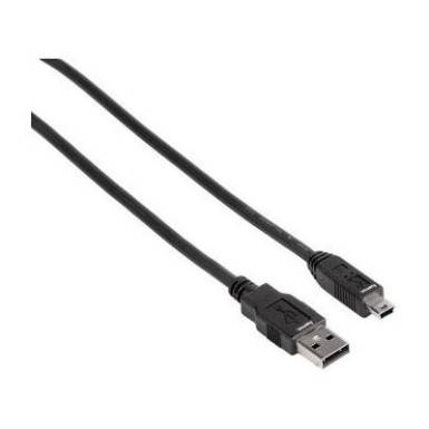 USB 2.0 Csatlakoz&oacute;k&aacute;bel [1x USB 2.0 dug&oacute; A - 1x USB 2.0 dug&oacute; Mini-B] 1.80 m fekete  Hama