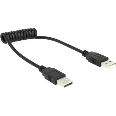 OTG USB k&aacute;bel [1x USB 2.0 dug&oacute; A - 1x USB 2.0 dug&oacute; A] 0.60 m, fekete