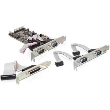 DELOCK PCI Express Card  4 x Serial. 1 x Parallel