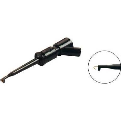 Karmos griffcsipesz, mérőcsipesz 2mm-es banándugó aljzattal, fekete SKS Hirschmann KLEPS 2 BU Karmos griffcsipesz, mérőcsipesz 2mm-es banándugó aljzattal, fekete SKS Hirschmann KLEPS 2 BU
