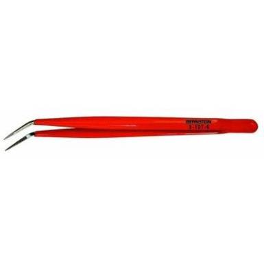 Szigetelt műszerész csipesz 150 mm, hajlított, nikkelezett hegy, Bernstein 5-107-6 Szigetelt műszerész csipesz 150 mm, hajlított, nikkelezett hegy, Bernstein 5-107-6
