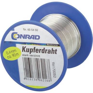 Ónozott réz huzal Ø 0,8 mm, 100 m Ónozott réz huzal Ø 0,8 mm, 100 m