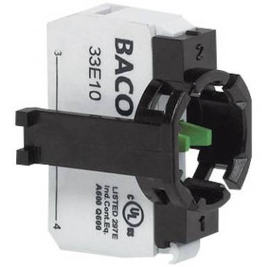 Érintkező elem 1 részes adapterrel, 600 V 10 A, nem világítható, BACO 331ER10 Érintkező elem 1 részes adapterrel, 600 V 10 A, nem világítható, BACO 331ER10