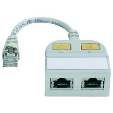RJ45 H&aacute;l&oacute;zat CAT 5e [2x RJ45 alj - 1x ] 0.15 m Feh&eacute;r Teleg&auml;rtner