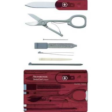 Multifunkciós szerszámkészlet bankkártya formában, 10 funkcióval, Victorinox 0.7122.T2 Rubin Multifunkciós szerszámkészlet bankkártya formában, 10 funkcióval, Victorinox 0.7122.T2 Rubin