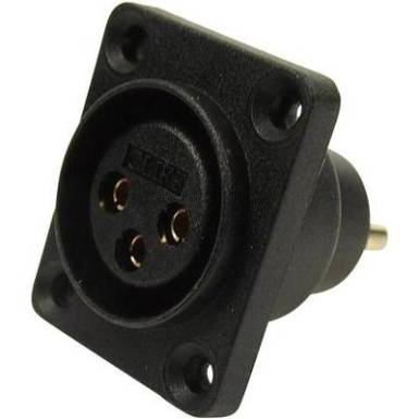 XLR csatlakozó peremes hüvely, egyenes érintkezők pólusszám: 3 fekete Cliff CP30070 1 db XLR csatlakozó peremes hüvely, egyenes érintkezők pólusszám: 3 fekete Cliff CP30070 1 db