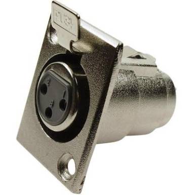 XLR csatlakozó peremes hüvely, egyenes érintkezők pólusszám: 3 ezüst Cliff FC6100 1 db XLR csatlakozó peremes hüvely, egyenes érintkezők pólusszám: 3 ezüst Cliff FC6100 1 db
