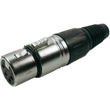 XLR csatlakoz&oacute; alj, egyenes p&oacute;lussz&aacute;m: 4 ez&uuml;st Cliff FC6150 1 db