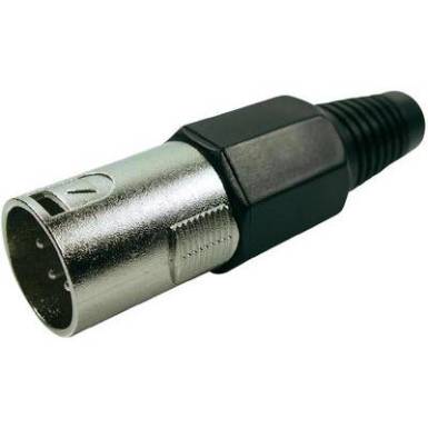 XLR csatlakoz&oacute; dug&oacute;, egyenes p&oacute;lussz&aacute;m: 4 ez&uuml;st Cliff FC6155 1 db