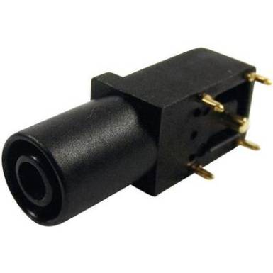 Biztonsági labor alj Alj, hajlított stift Ø: 4 mm Fekete Cliff FCR7350B 1 db Biztonsági labor alj Alj, hajlított stift Ø: 4 mm Fekete Cliff FCR7350B 1 db