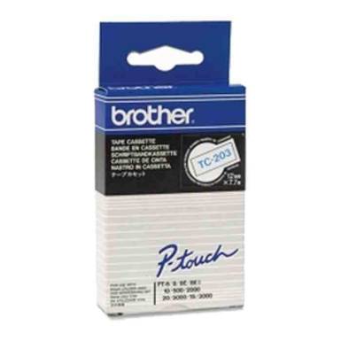 TC-203 LAMINATED TAPE 12MM 7.7M BLUE ON WHITE TC-203 LAMINATED TAPE 12MM 7.7M BLUE ON WHITE