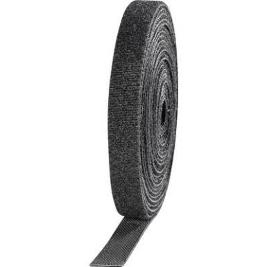 Tépőzár kötegeléshez bolyhos és horgos fél 3 m x 10 mm Fekete TOOLCRAFT KL10X3000C 4 tekercs Tépőzár kötegeléshez bolyhos és horgos fél 3 m x 10 mm Fekete TOOLCRAFT KL10X3000C 4 tekercs