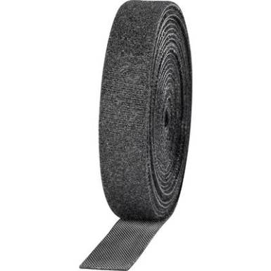 Tépőzár kötegeléshez bolyhos és horgos fél 3 m x 16 mm Fekete TOOLCRAFT KL16X3000C 2 tekercs Tépőzár kötegeléshez bolyhos és horgos fél 3 m x 16 mm Fekete TOOLCRAFT KL16X3000C 2 tekercs