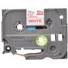 BROTHER TZE-232 LAMINATED TAPE 12MM 8M RED ON WHITE