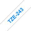 BROTHER TZE-243 LAMINATED TAPE 18MM 8M BLUE ON WHITE