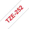 BROTHER TZE-252 LAMINATED TAPE 24MM 8M RED ON WHITE
