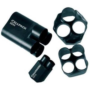 Hőre zsugorodó elosztó sapka, SEHØ bemenet: 28 mm/9 mm, kimenet 8 mm/2 mm, fekete Hőre zsugorodó elosztó sapka, SEHØ bemenet: 28 mm/9 mm, kimenet 8 mm/2 mm, fekete