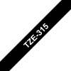 BROTHER TZE-315 LAMINATED TAPE 6MM 8M WHITE ON BLACK