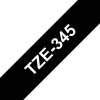 BROTHER TZE-345 LAMINATED TAPE 18MM 8M WHITE ON BLACK
