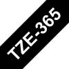 BROTHER TZE-365 LAMINATED TAPE 36MM 8M WHITE ON BLACK