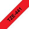 BROTHER TZE-441 LAMINATED TAPE 18MM 8M BLACK ON RED