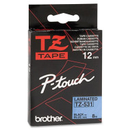 BROTHER TZE-531 LAMINATED TAPE 12MM 8M BLACK ON BLUE