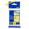 BROTHER TZE-611 LAMINATED TAPE 6MM 8M BLACK ON YELLOW