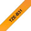 BROTHER TZE-B31 LAMINATED TAPE 12MM 8M BLACK ON SIGNAL ORANGE