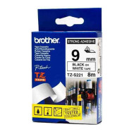 BROTHER TZE-S221 LAMINATED TAPE 9MM 8M BLACK ON WHITE