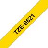 BROTHER TZE-S621 LAMINATED TAPE 9MM 8M BLACK ON YELLOW