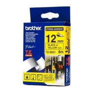 BROTHER TZE-S631 LAMINATED TAPE 12MM 8M BLACK ON YELLOW EXTRA-STRONG
