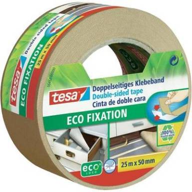 Kétoldalas ragasztószalag, tesa® ECO FIXATION (H x Sz) 25 m x 50 mm, műanyag, 56452 TESA, tartalom: 1 tekercs Kétoldalas ragasztószalag, tesa® ECO FIXATION (H x Sz) 25 m x 50 mm, műanyag, 56452 TESA, tartalom: 1 tekercs