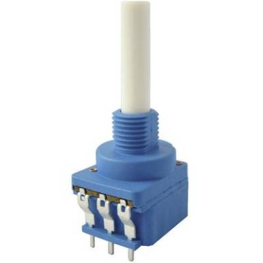 Line&aacute;ris kapcsol&oacute;s potenciom&eacute;ter, 6 mm-es tengellyel, 100 kΩ 0,4 W &plusmn; 20 % 10 A, Weltron WSFA202-A2-08-30F1-100K-20%-LIN