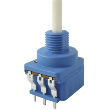Line&aacute;ris nyom&oacute;kapcsol&oacute;s potenciom&eacute;ter, 4 mm, 470 kΩ 0,4 W &plusmn; 20 % 10 A, Weltron WPFA200-01-KC08-40F21-470K-20%-LIN