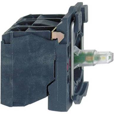 Seg&eacute;d kapcsol&oacute; blokk LED modullal 24 V, csavaros csatlakoz&aacute;ssal, feh&eacute;r, Schneider Electric Harmony ZB5AW0B11